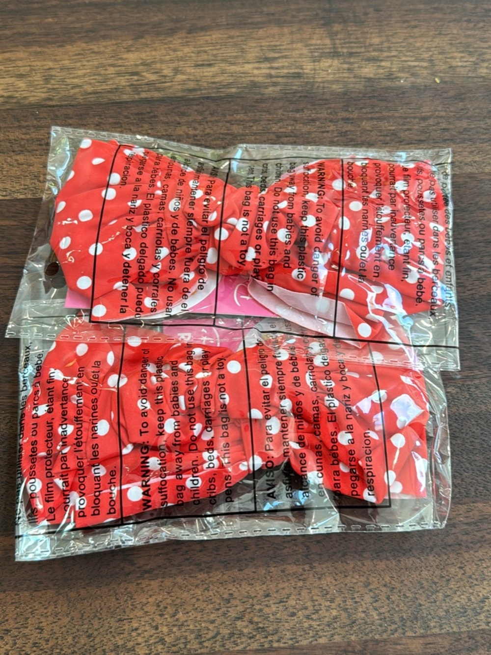 Red Polka Dot Swim Bow (One)